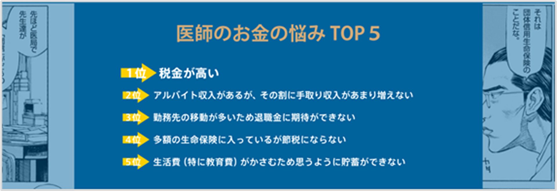 医師のお金お悩みTOP5